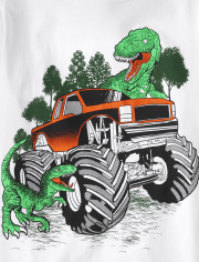 Camiseta con gráfico de camión Dino para niños