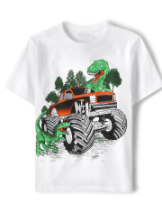 Camiseta con gráfico de camión Dino para niños