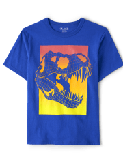Boys Dino Skull Graphic Tee
