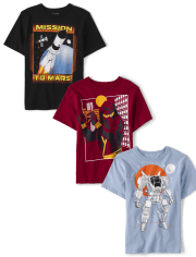 Boys Space Graphic Tee 3-Pack
