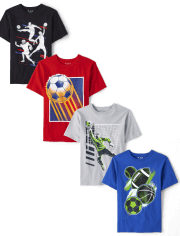 Boys Sports Graphic Tee 4-Pack