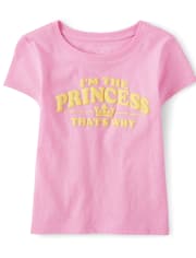 Baby And Toddler Girls Princess Graphic Tee