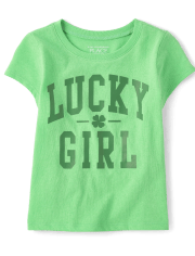 Baby And Toddler Girls Matching Family Lucky Girl Graphic Tee