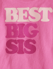 Baby And Toddler Girls Big Sis Graphic Tee