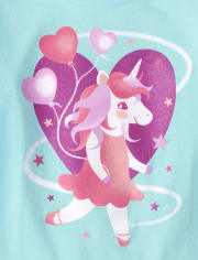 Baby And Toddler Girls Unicorn Graphic Tee