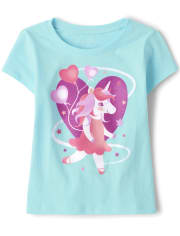 Baby And Toddler Girls Unicorn Graphic Tee