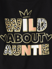 Baby And Toddler Girls Auntie Graphic Tee