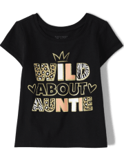 Baby And Toddler Girls Auntie Graphic Tee