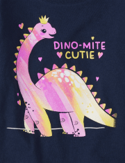 Baby And Toddler Girls Dino Graphic Tee