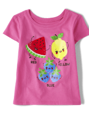 Baby And Toddler Girls Fruit Graphic Tee