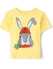 Camiseta con gráfico de conejito de Pascua para bebés y niños pequeños