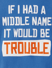Baby And Toddler Boys Trouble Graphic Tee