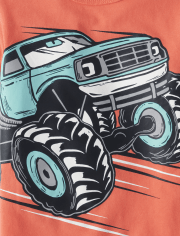 Camiseta con gráfico Monster Truck para bebés y niños pequeños