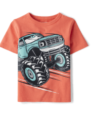 Camiseta con gráfico Monster Truck para bebés y niños pequeños