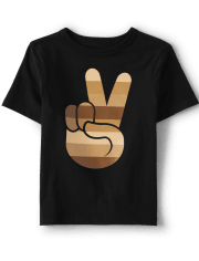Baby And Toddler Boys Peace Hand Graphic Tee