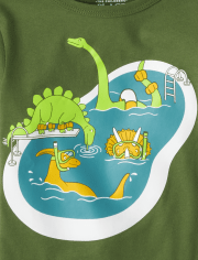 Baby And Toddler Boys Dino Pool Graphic Tee