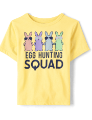Unisex Baby and Toddler Matching Family Egg Hunting Squad Graphic Tee