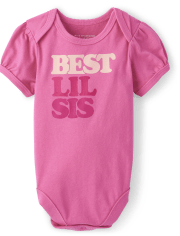 Baby Girls Lil Sis Graphic Bodysuit