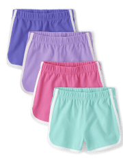 Toddler Girls Dolphin Shorts 4-Pack
