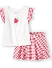 Conjunto de 2 piezas de fresas para niñas pequeñas