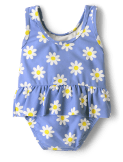 Baby And Toddler Girls Daisy Peplum One Piece Swimsuit