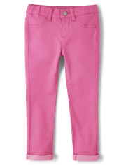 Baby And Toddler Girls Roll Cuff Jeggings