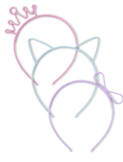 Girls Cat Ear Headband 3-Pack