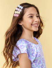 Girls Flower Hair Clip 4-Pack