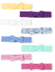 Baby Girls Floral Bow Headwrap 8-Pack