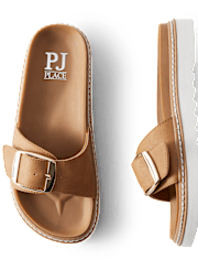 Womens Buckle Slides