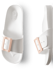 Womens Buckle Slides
