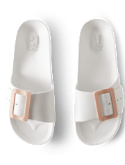 Womens Buckle Slides