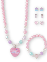 Juego de joyas de 5 piezas para cumpleaños de niñas