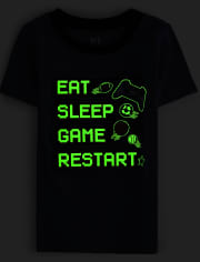 Boys Glow Gamer Snug Fit Cotton Pajamas