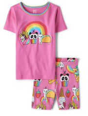 Girls Squishies Snug Fit Cotton Pajamas