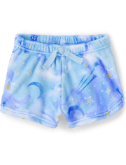 Girls Tie Dye Star Fleece Pajama Shorts
