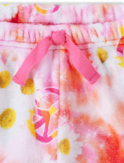 Short de pyjama en molleton à marguerite tie-dye pour fille