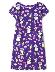 Girls Panda Nightgown