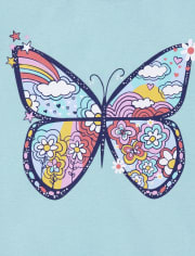 Lot de 2 pyjamas en coton coupe ajustée papillon pour filles