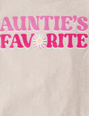 Baby And Toddler Girls Auntie Graphic Tee