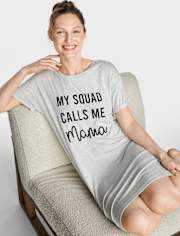 Camisa de dormir modal con gráfico para mujer