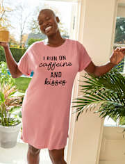 Camisa de dormir modal con gráfico para mujer