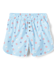 Shorts de pijama de popelina con estampado para mujer