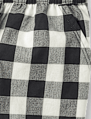 Shorts de pijama de popelina con estampado para mujer