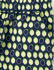 Shorts de pijama de popelina con estampado para mujer