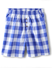Pantalones Shortsde pijama de popelina de cuadros vichy familiares a juego para hombre