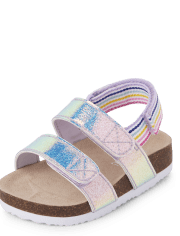 Baby Girls Holographic Sandals