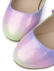 Bailarinas con purpurina arcoíris para niñas pequeñas