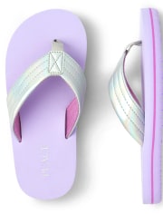 Girls Holographic Flip Flops