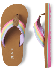 Girls Rainbow Flip Flops  The Children's Place - MULTI CLR
